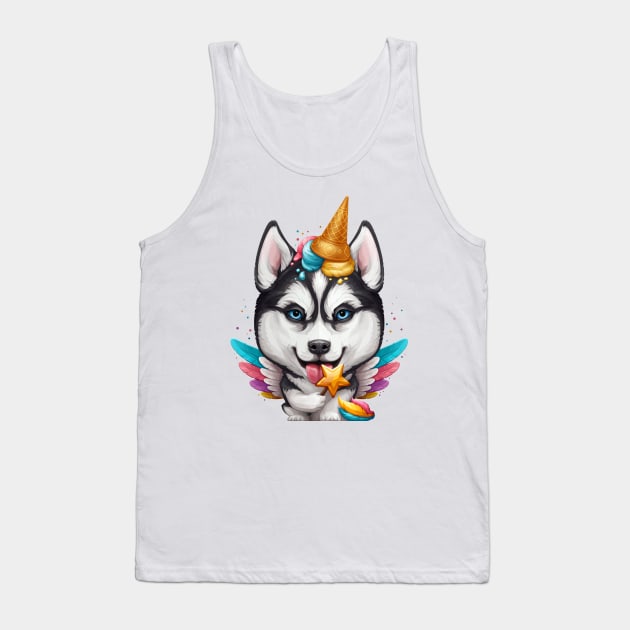 Husky Unicorn Tank Top by stonemask